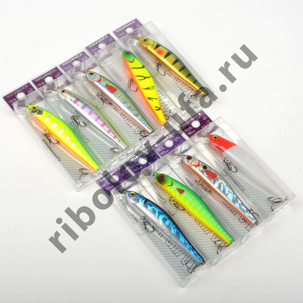 Воблер Kosadaka Wins XS 90SP сусп., 90мм, 10.6гр., 1м, цв. RH