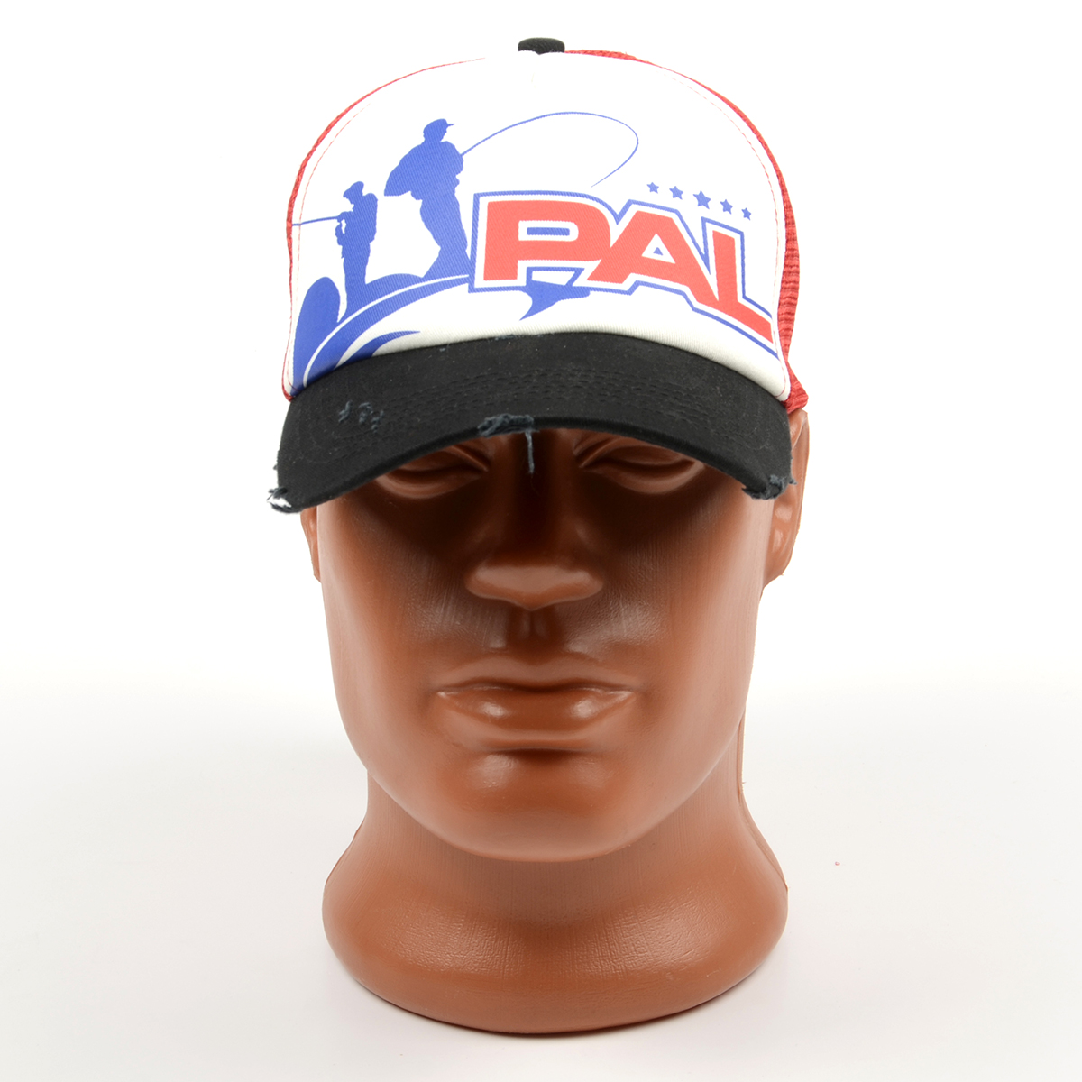 Бейсболка PAL Cap PC-1601 Black Beak/Red Mesh (красная сетка/черный козырек