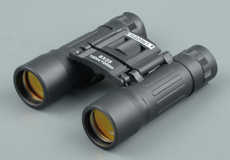 Бинокль Следопыт 8*25 черный 65*35*110 мм 184 гр в чехле BT-10