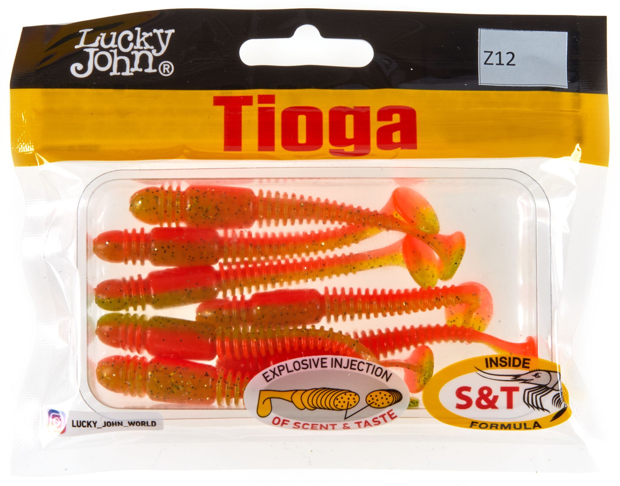 Силиконовая приманка Lucky John Pro Series Tioga 3.9in 9.9см /Z12 (5 шт/уп)