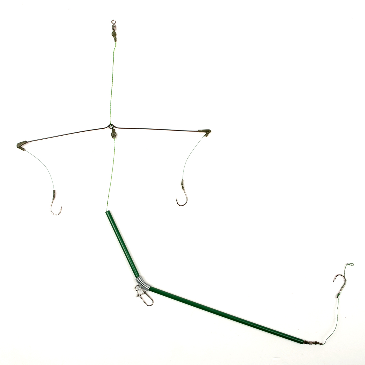 Монтаж фидерный Tex Den №6Б без кормушки, 3 крючка, бойловый волос