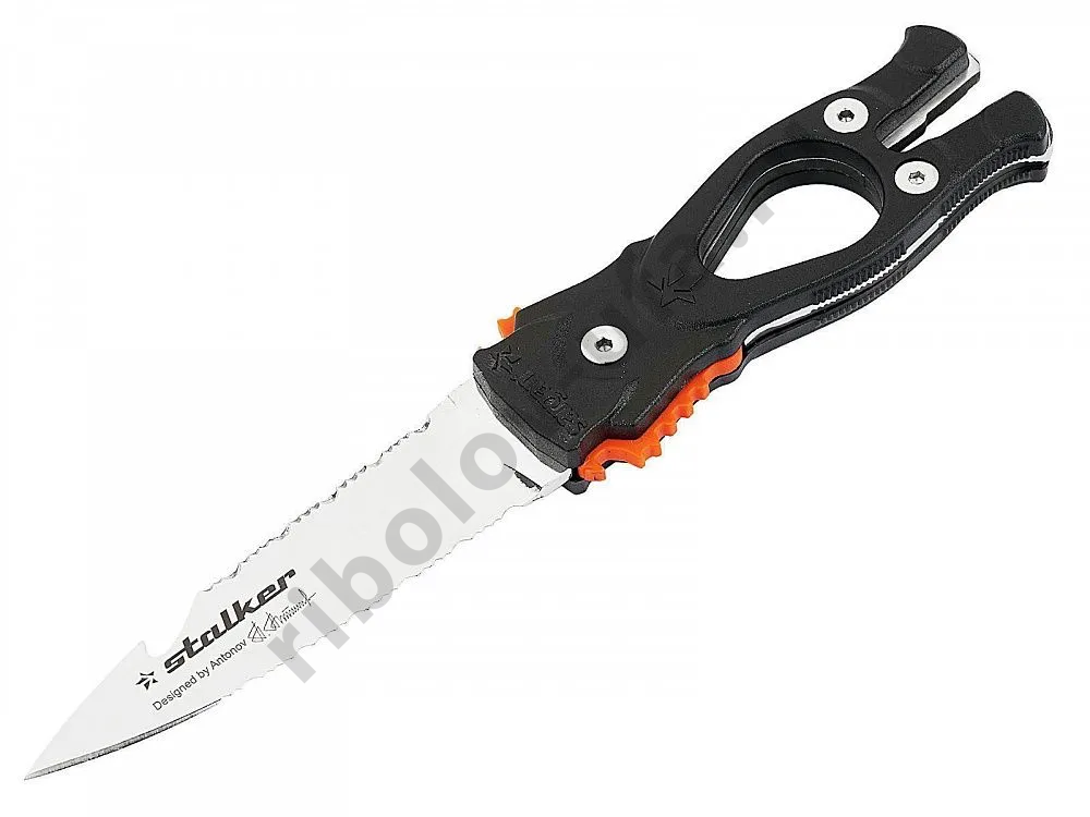 Нож для подводной охоты Sargan Сталкер-Стропорез ZR3 - зеркальная полировка