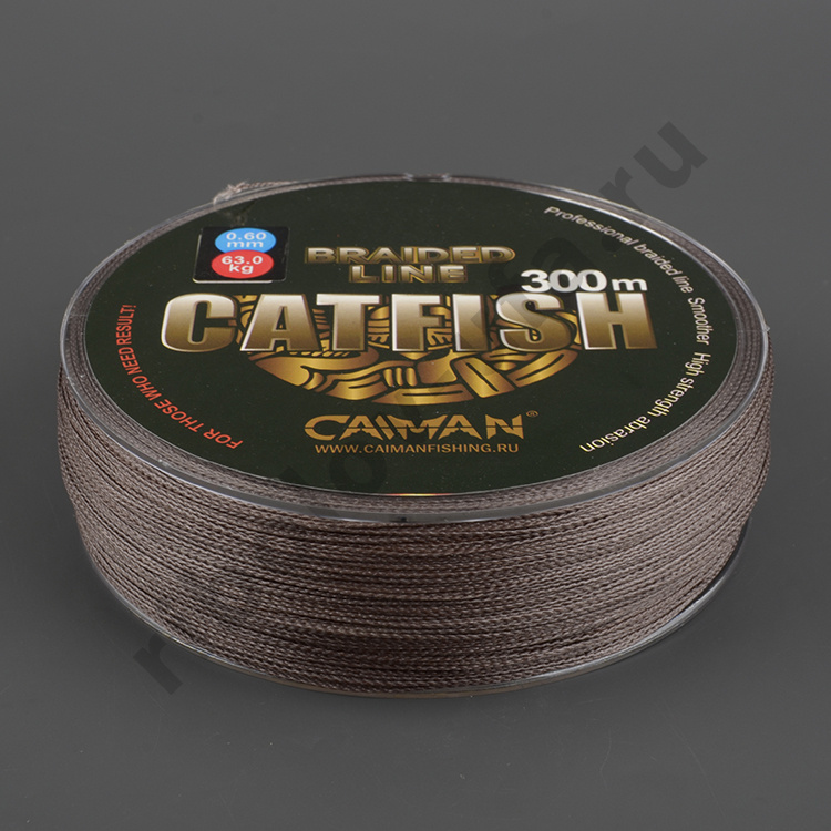 Шнур плетёный Caiman Catfish коричневый 300м  0,4мм 185533