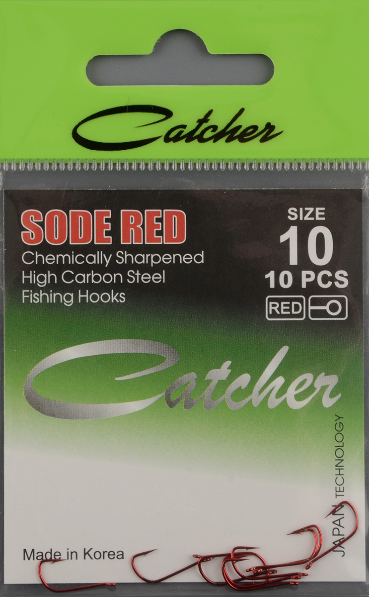 Одинарные крючки Catcher Sode Red № 10