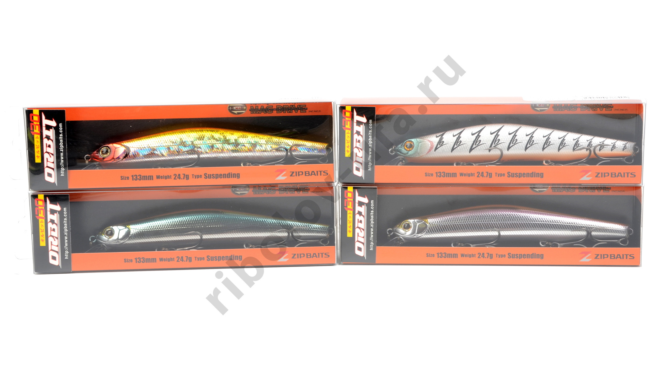 Воблер Zipbaits Orbit 130 SP-SR, 133 мм, 24.7 гр.. суспенд., загл. 0.8-1.0 м, цвет № 021R