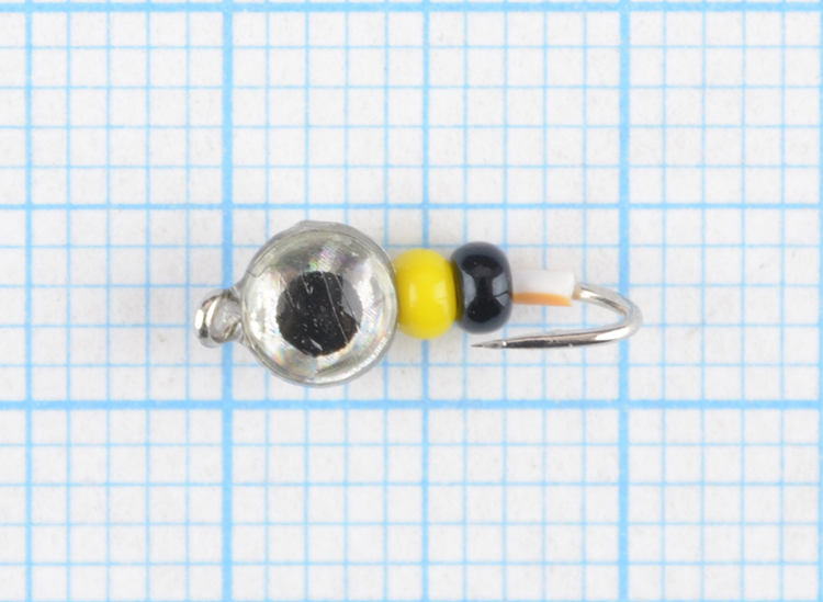 Мормышка вольфрам Bravo Fishing Полусфера с ушком 4,0 мм 0,35 гр.,Ni с 3D глазком 