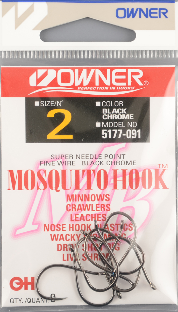 Одинарные крючки Owner Mosquito Hook BC №5177 №2