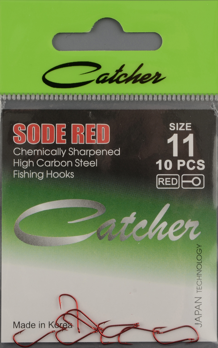 Одинарные крючки Catcher Sode Red № 11