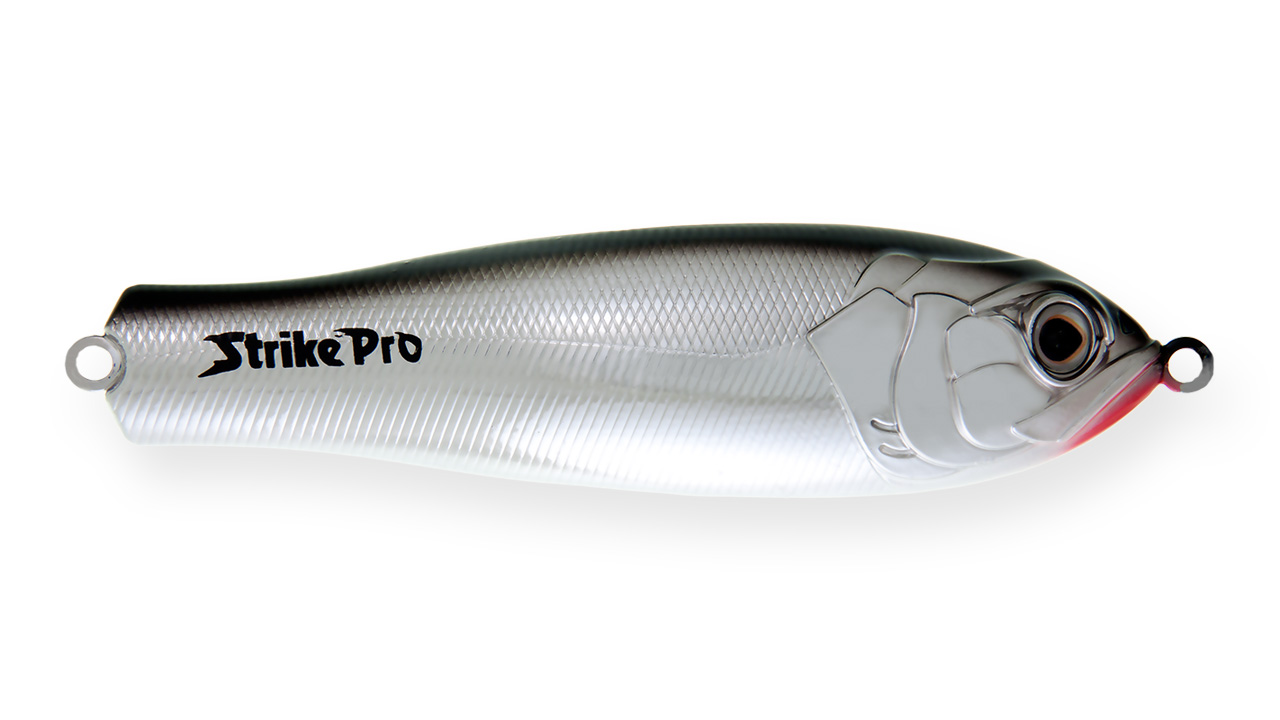 Блесна Strike Pro Salmon Profy 90CD шумовая 22гр, незац. двойник кр.Owner  PST-03CD#A010CPE