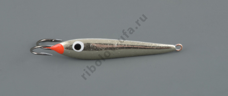 Блесна зимняя Пирс Окуневая большая 3,5 гр., нейзильбер+СН, с 2-мя крючками