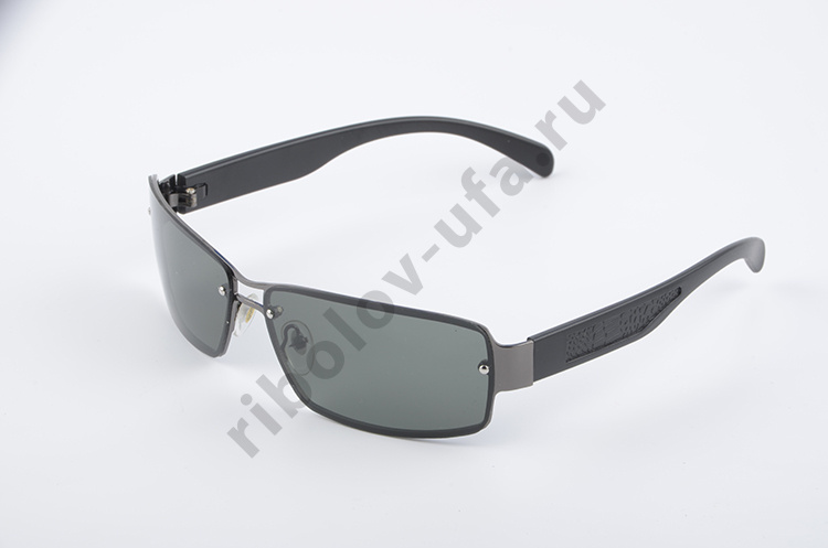 Очки No name поляризац (с чехлом и салфеткой) черн./темн.мет./мет. (3011)