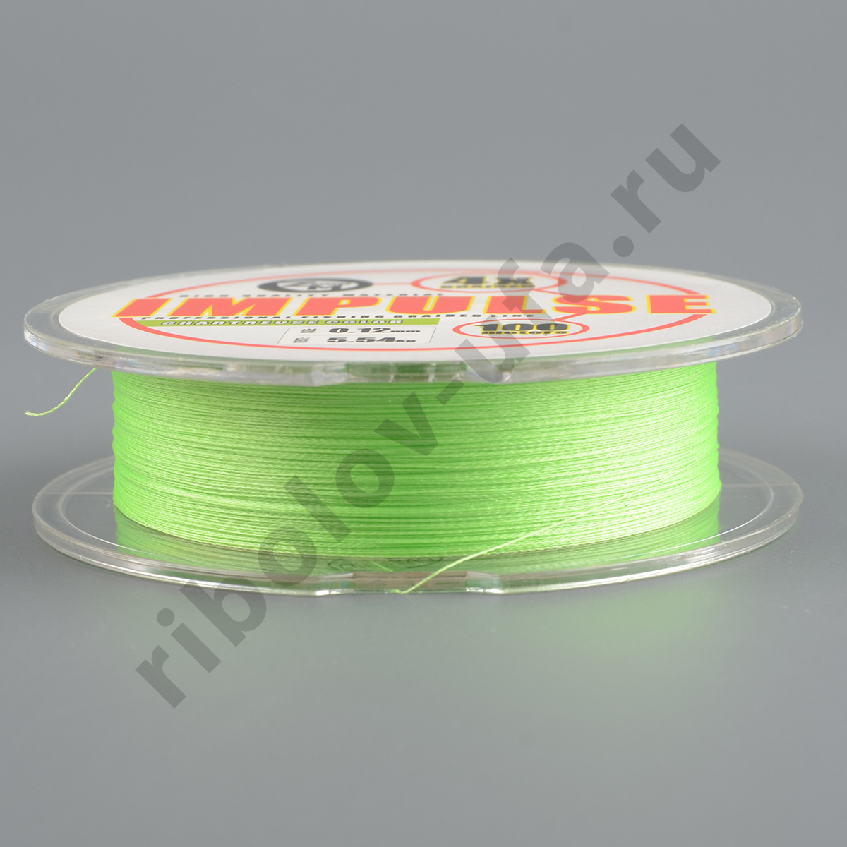 Шнур плетёный Zander Master Impulse x4 chartreuse, 100м, 0.10мм