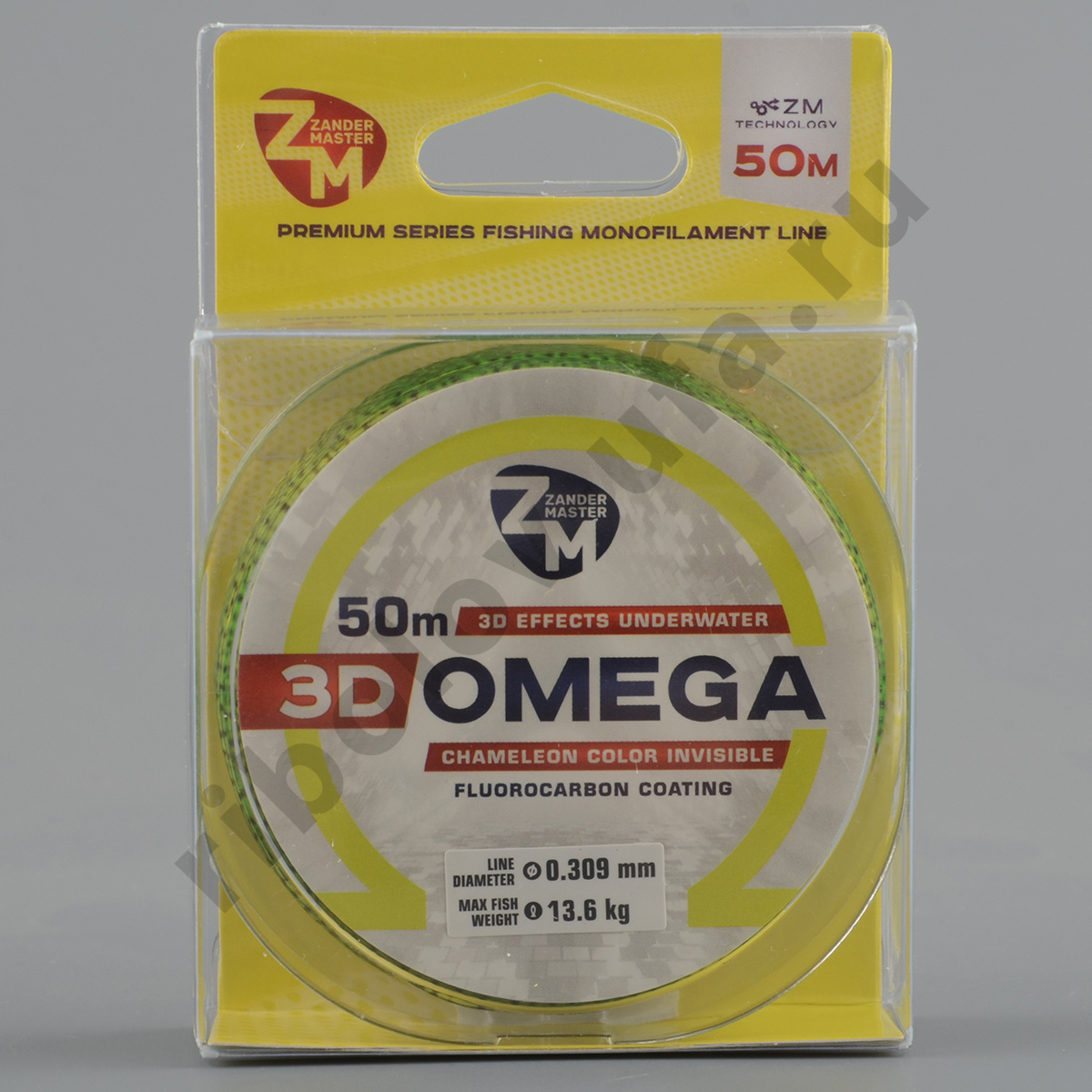 Леска Zander Master 3D Omega 50м зеленая 0,234