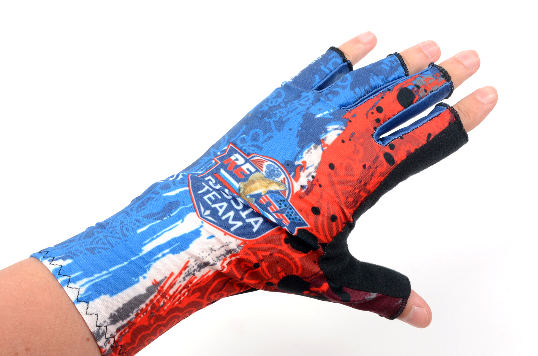 Перчатки спиннингиста Relax триколор р. XL