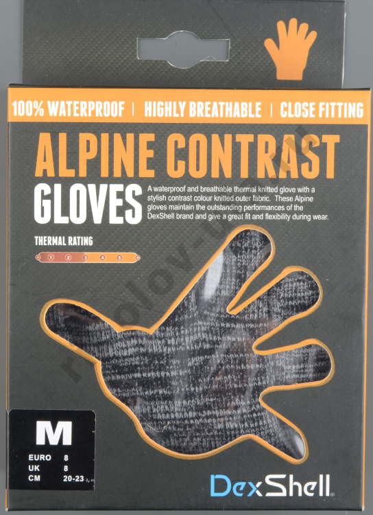 Перчатки водонепроницаемые Dexshell Alpine Contrast р.L  DG 320