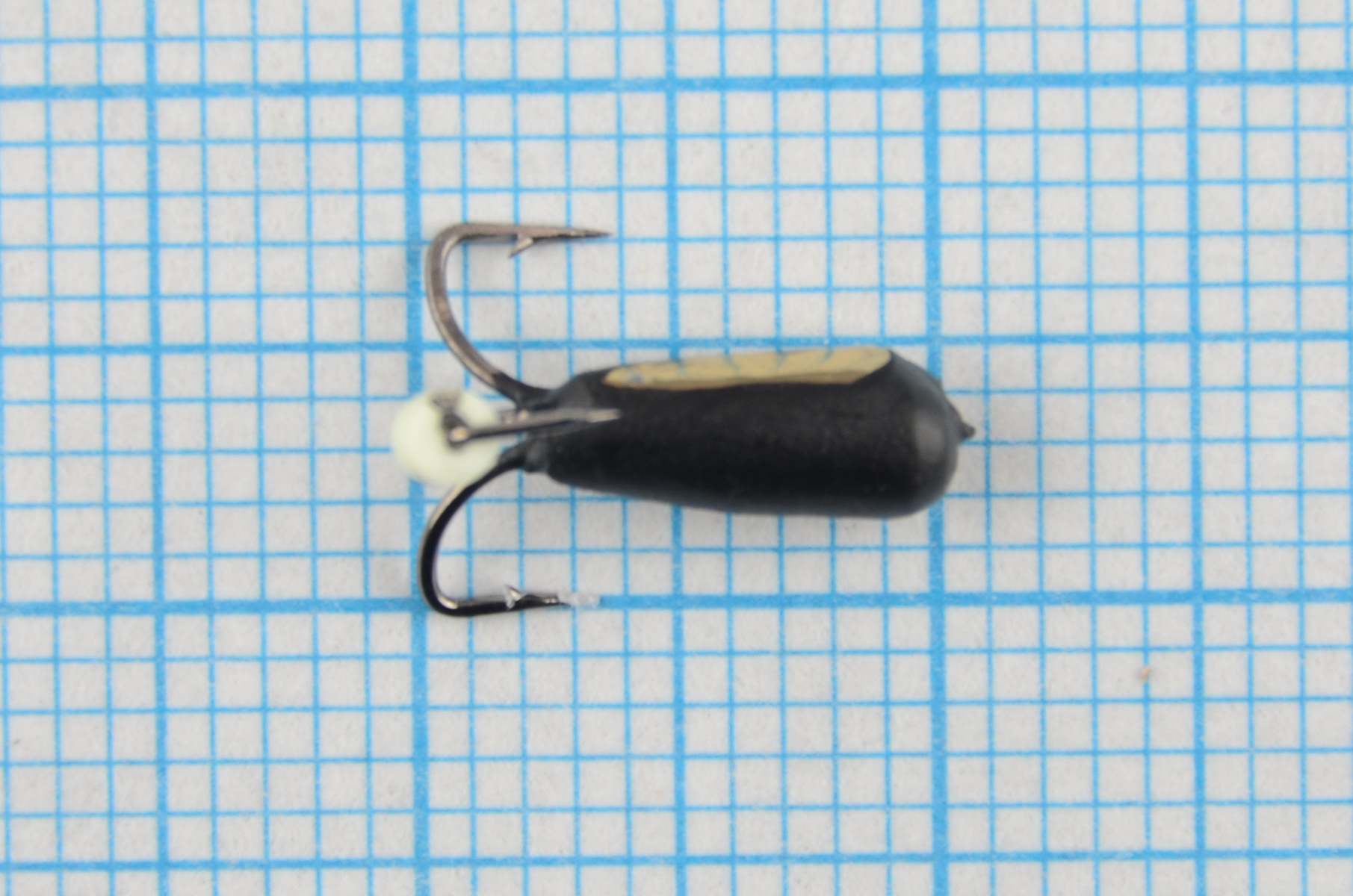 Мормышка Владимирский вольфрам Чертик с отверстием 3мм 0,6гр золотая/коронка