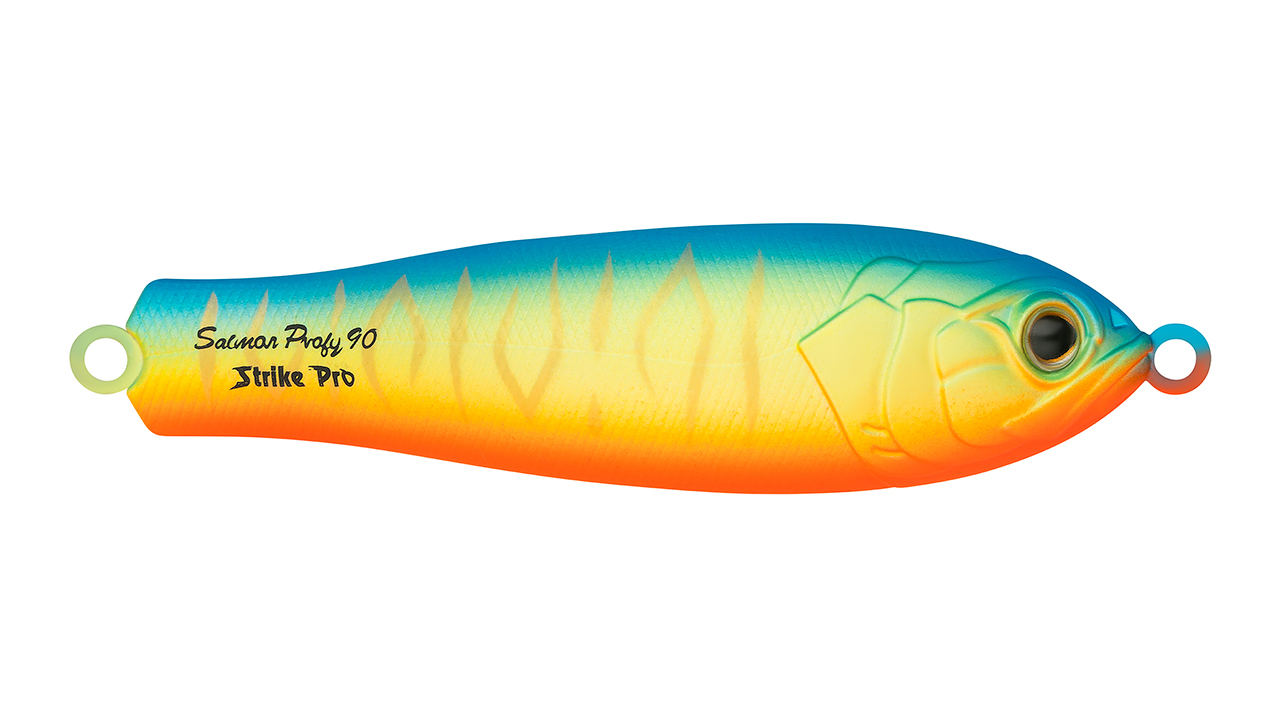 Блесна Strike Pro Salmon Profy 90CD шумовая 22гр, незац. двойник кр.Owner  PST-03CD#A252S-CP