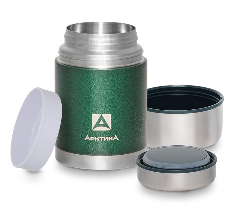 Термос Арктика 306-800А с широким горлом 1,0л в чехле цв. зеленый 
