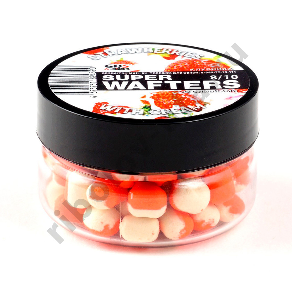 Вафтерсы (wafters) GBS нейтральной плавучести 8x10мм Клубника со Сливками 