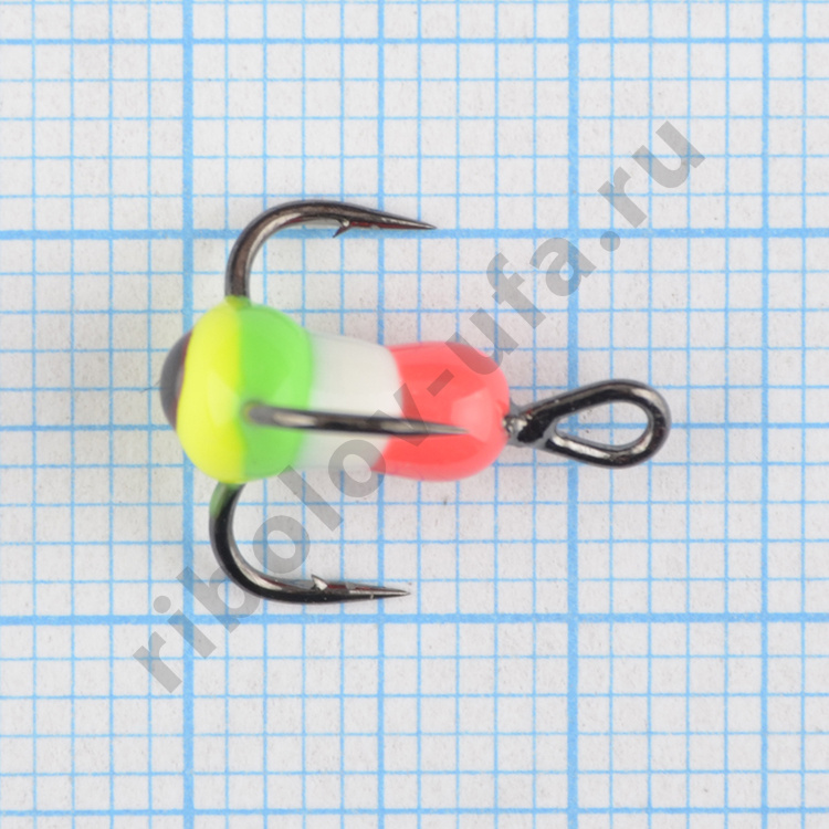 Тройник с 3D каплей Bravo Fishing №12-101P (Mustad) (10шт/уп)