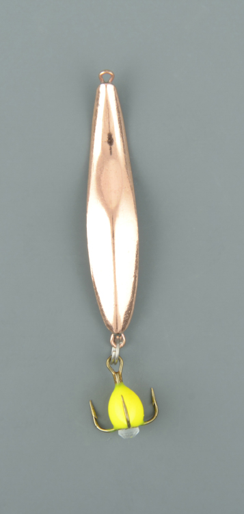 Блесна зимняя Пирс Змейка с чёр. Снеток малый медь (в блистере)