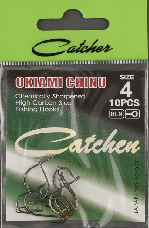 Одинарные крючки Catcher Okiami Chinu № 4