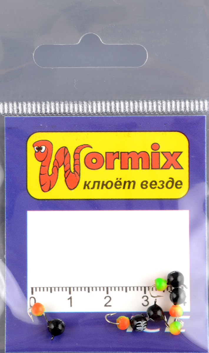 Мормышка Wormix материал WCP 52 Дробь черный d.4мм 0,52гр 