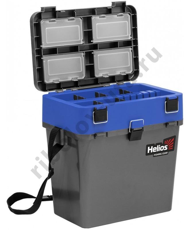 Ящик зимний Helios серый/синий