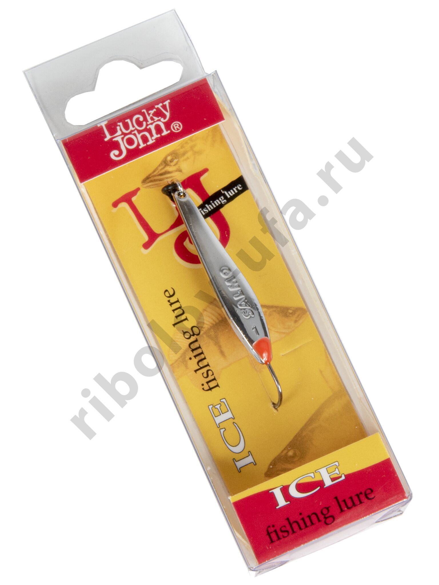 Блесна зимняя вертикал.Lucky John Model S-2 c впаян. кр. 3г Sil