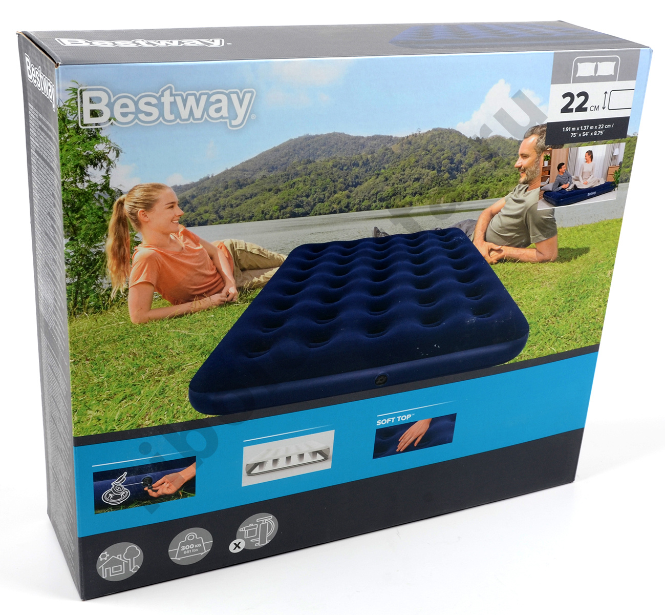 Матрас BestWay флок 137*191*22см 