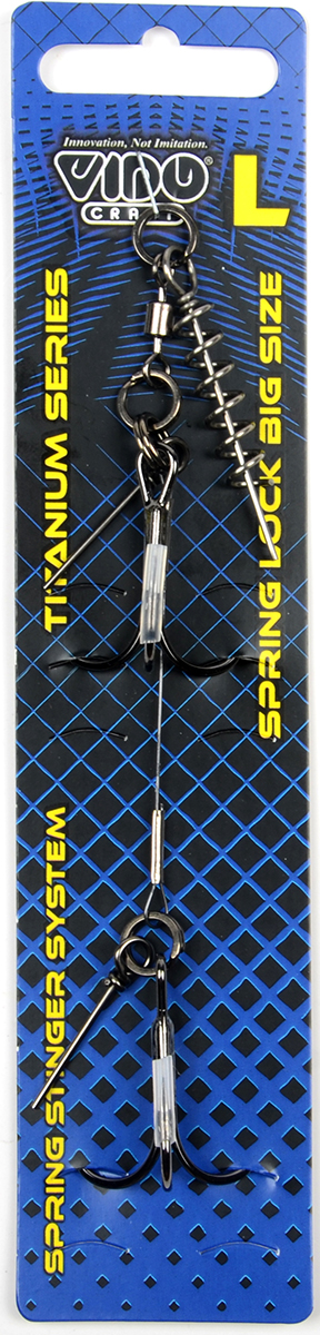 Оснастка стингер Vido со спиралью титановая Spring Lock Big Size, размер L