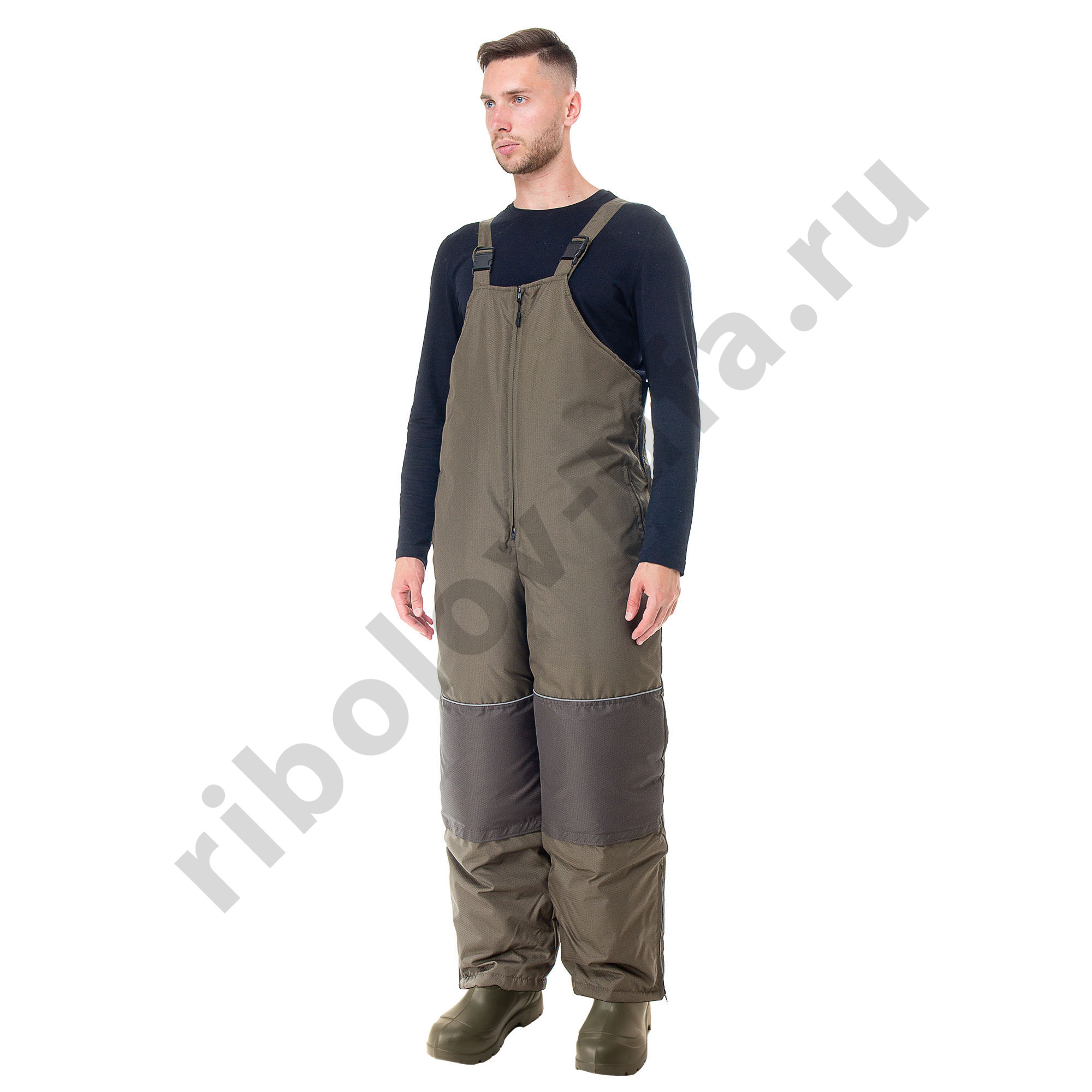 Костюм зимний Huntsman Полюс цв. Хаки ткань Cell со снегозащ. гетрами р. 44-46 рост 182-188 (РР)