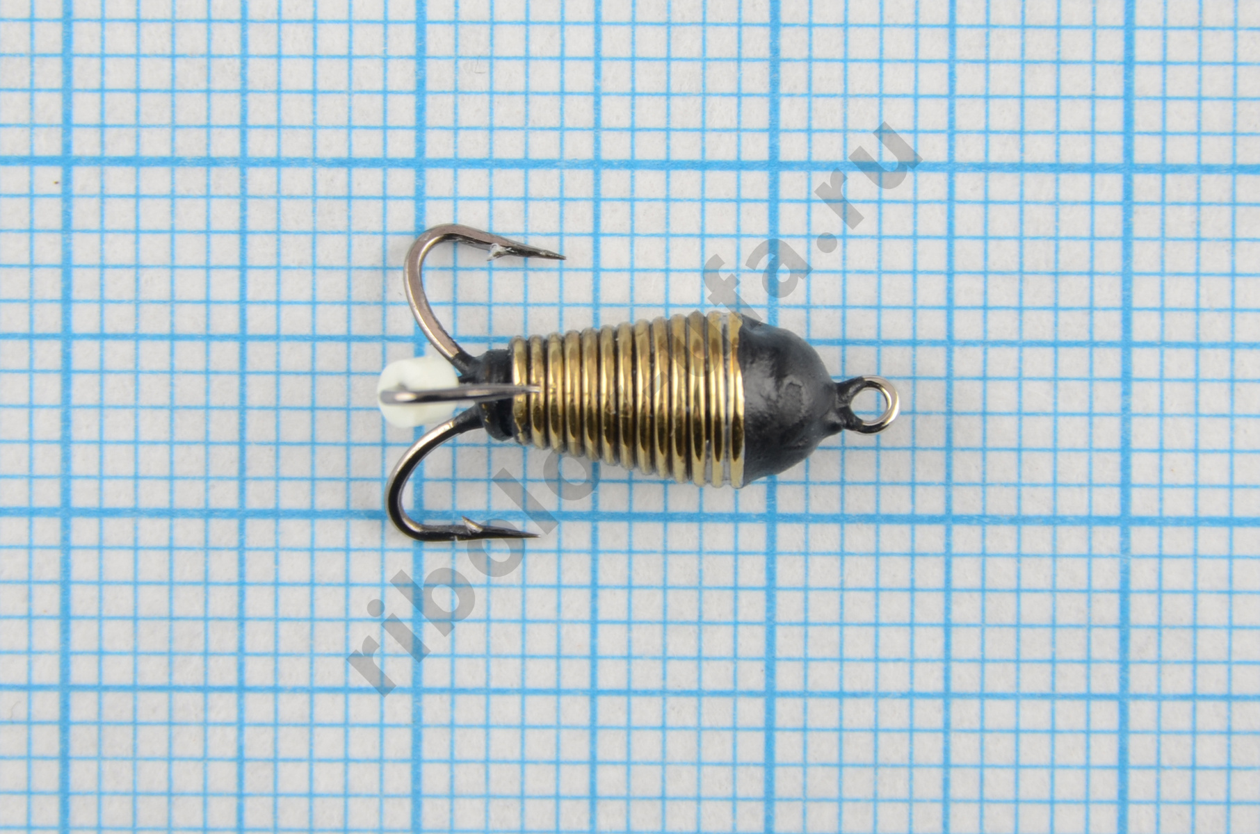 Мормышка Владимирский вольфрам Чертик с ушком рефленый 4мм 1,45гр золото