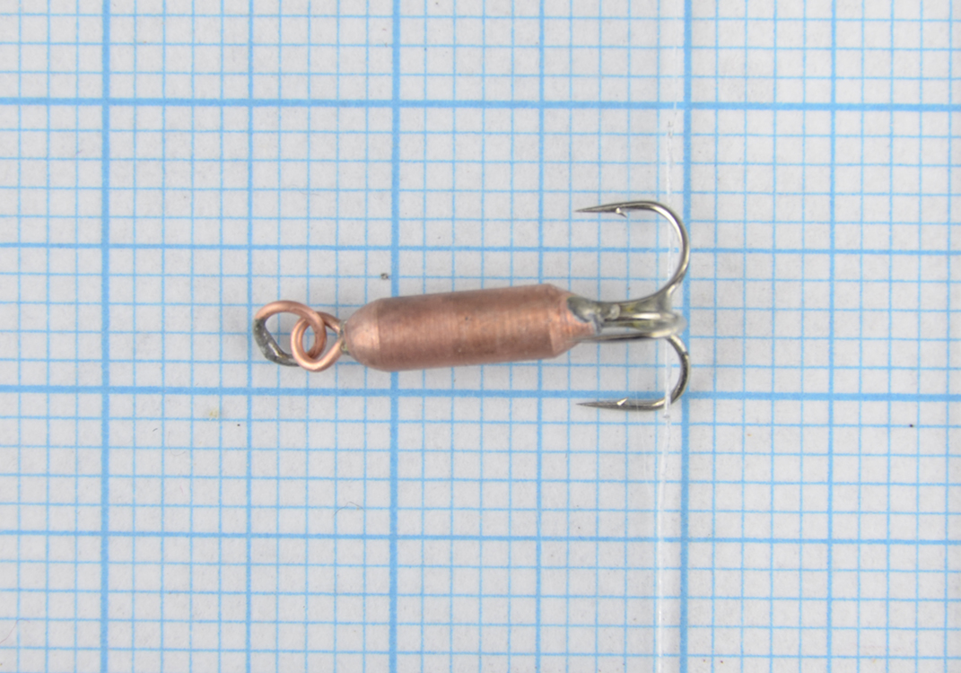 Мормышка вольфрам.Тульская Черт d-2,5мм медь
