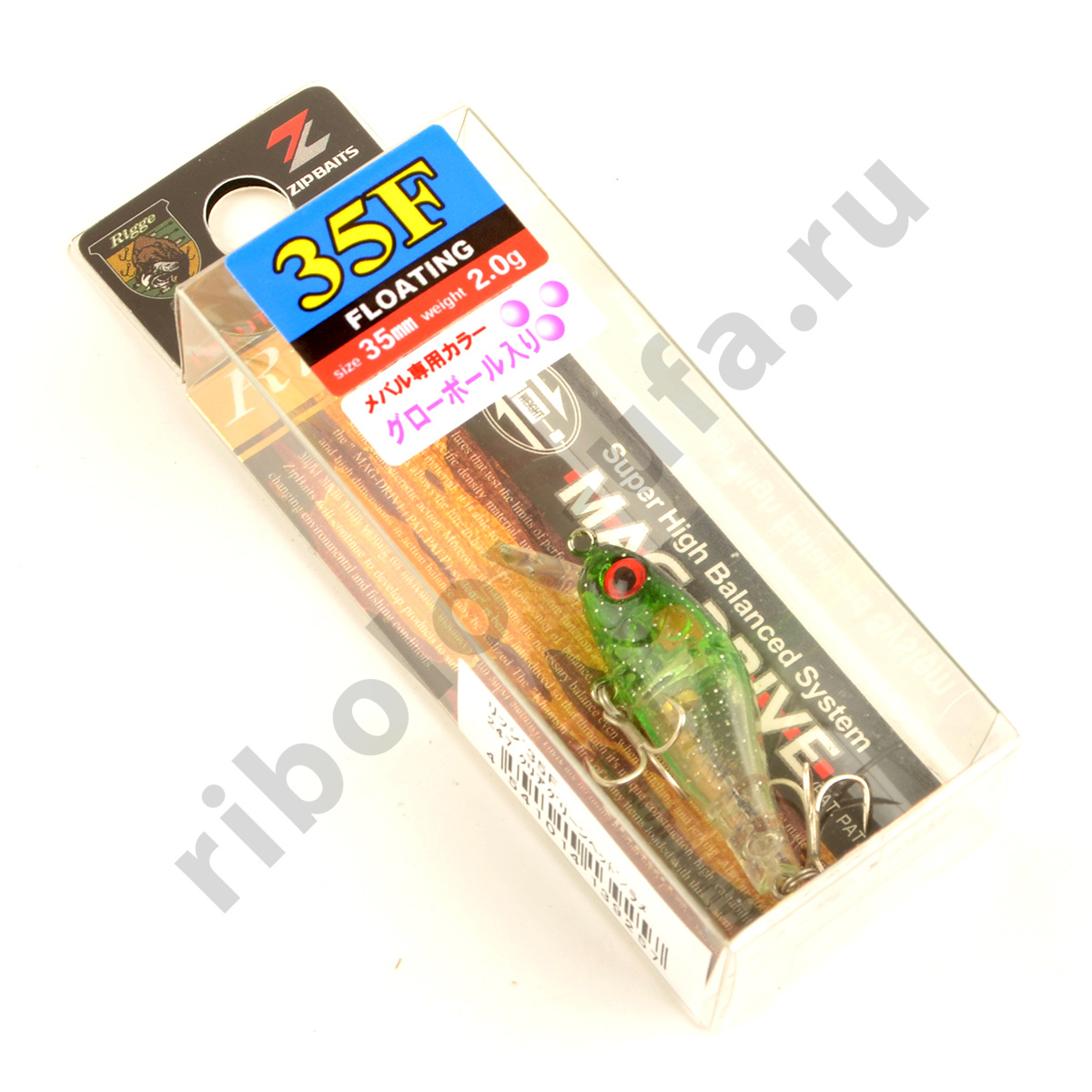 Воблер Zipbaits Rigge 35F, 35 мм, 2.0 гр., плав., загл. 0.3-0.8 м, цвет № 247