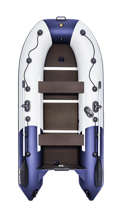 Лодка Ривьера Компакт 3400 СК комби светло-серый/синий