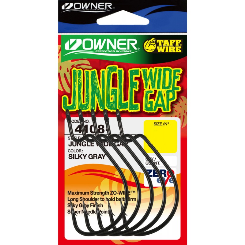 Офсетный крючок Owner 4108 Jungle Wide Gap teflon №3/0