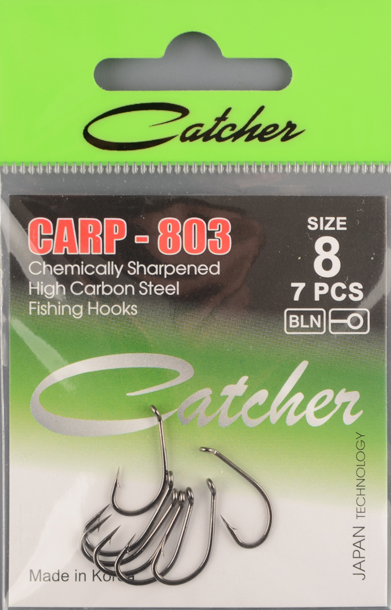 Одинарные крючки Catcher Carp № 8