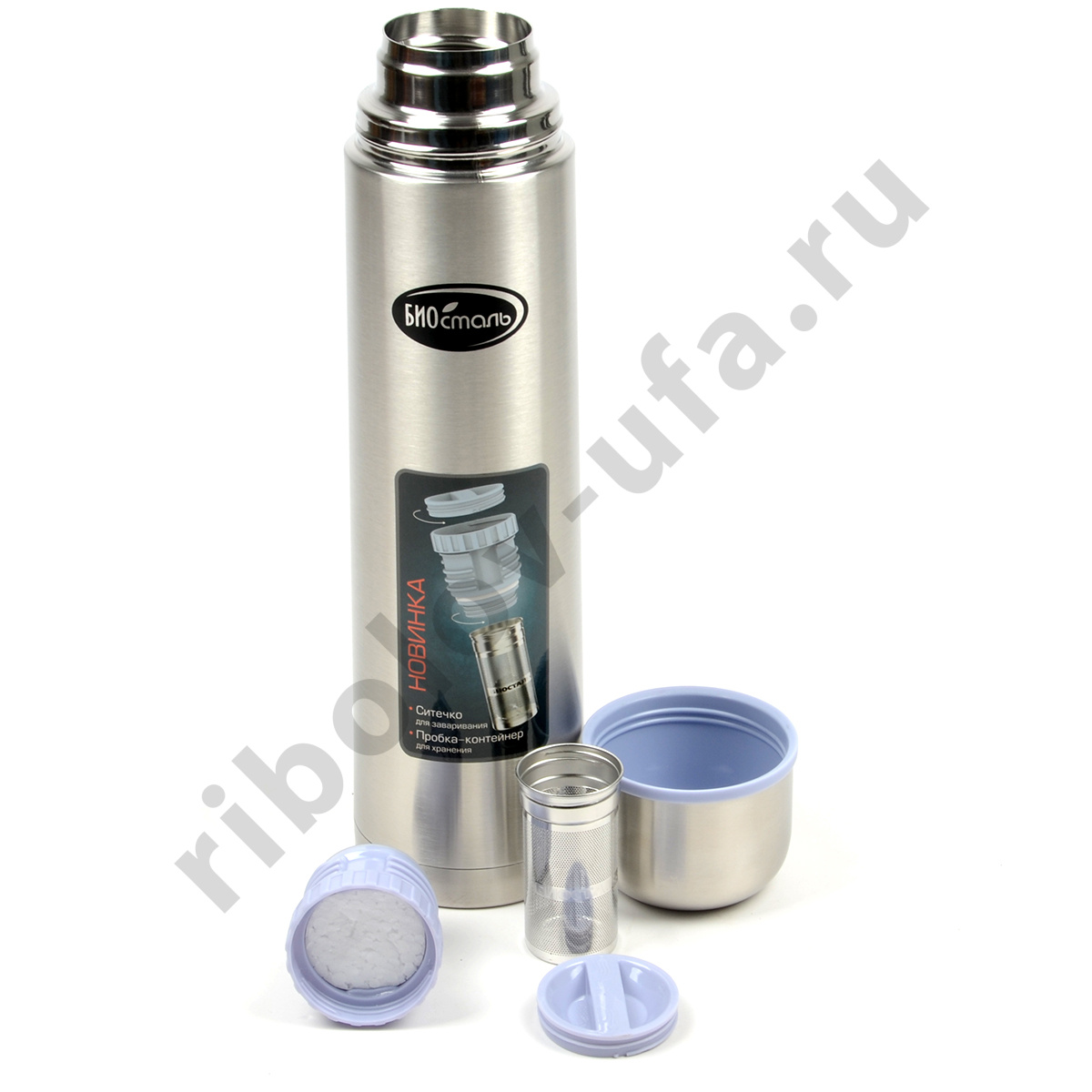 Термос Biostal узк. горло, пробка с ситечком 0,75л (NB-750Z)