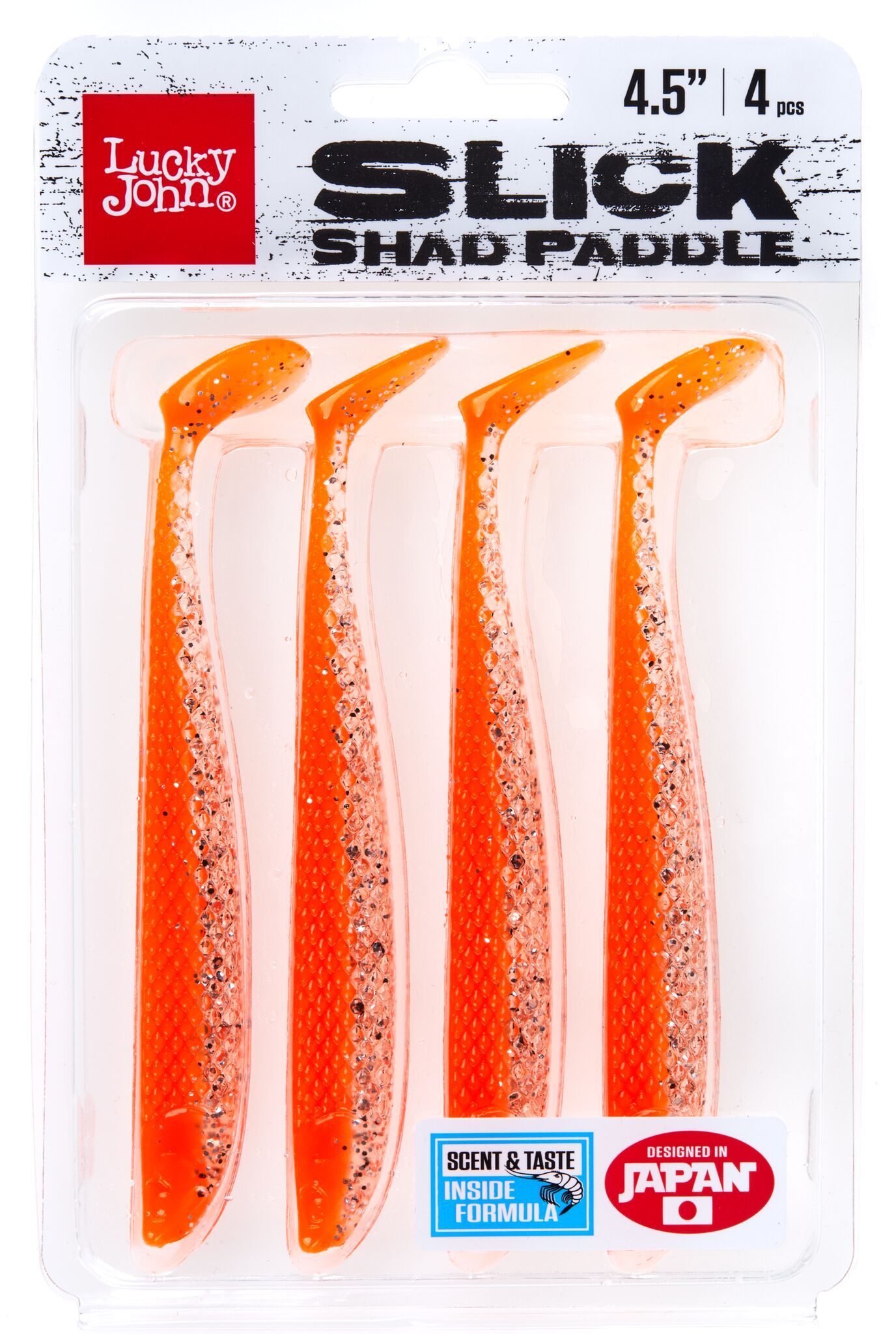 Силиконовая приманка Lucky John 3D Series Slick Shad Paddle 4.5in 11,4см / PG32
