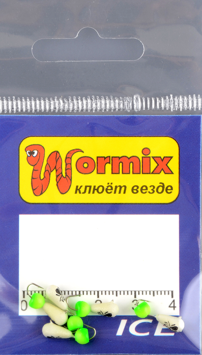Мормышка Wormix материал WCP 92 Капля фосфор d.3,5 0,55гр 