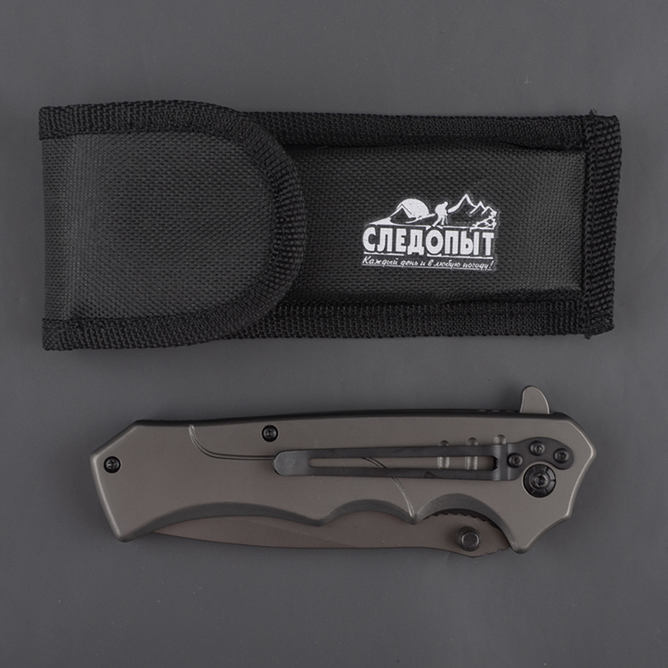 Нож туристический Следопыт, деревянная ручка, дл.клинка 100мм (в чехле) PF-PK-17