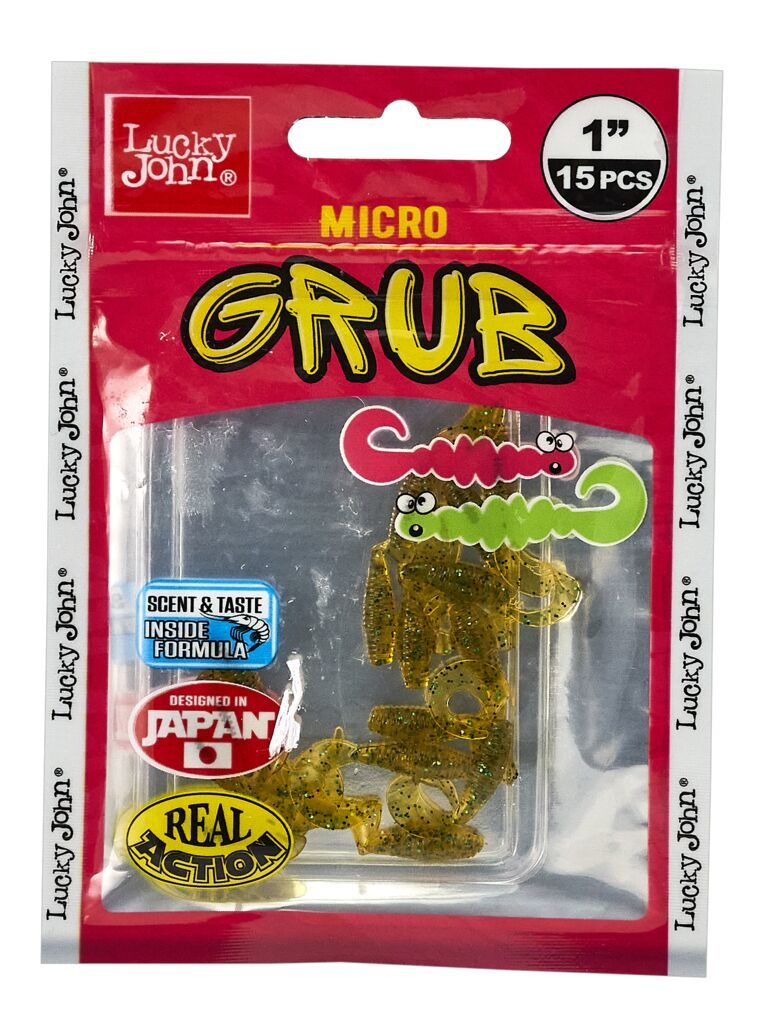 Силиконовая приманка Lucky John Pro Series Micro Grub 1.0in 2.5см /PA19