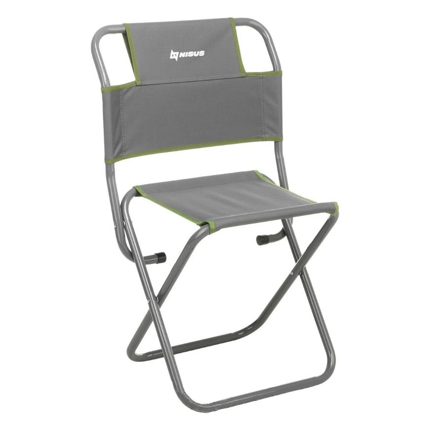 Стул со спинкой Nisus СР-450.22c (ст.труба д22) серо-зеленый (T-N-TC-450.22s-GR)  