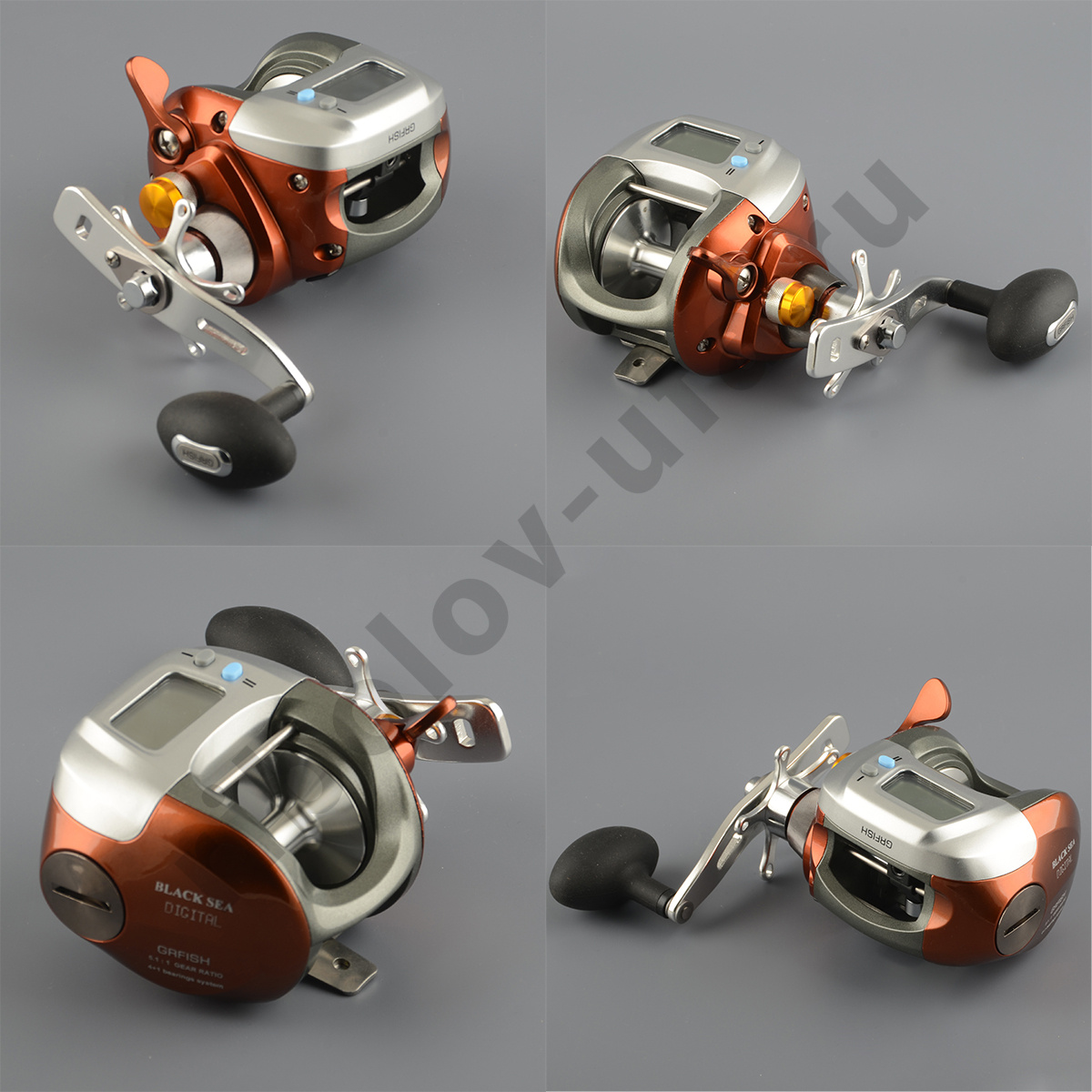 Катушка мульт. Grfish Black Sea Digital 4+1RB с эл.счетчиком лески