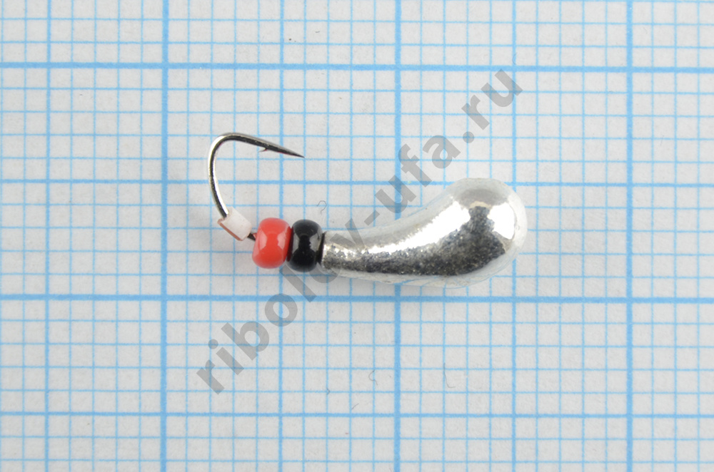 Мормышка вольфрам Bravo Fishing Чесночинка с отверстием, 4.0 мм 1.15 гр Sil