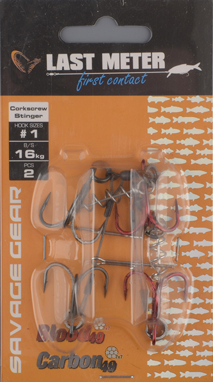 Оснастка Savage Gear Carbon49 Corkscrew 2х1