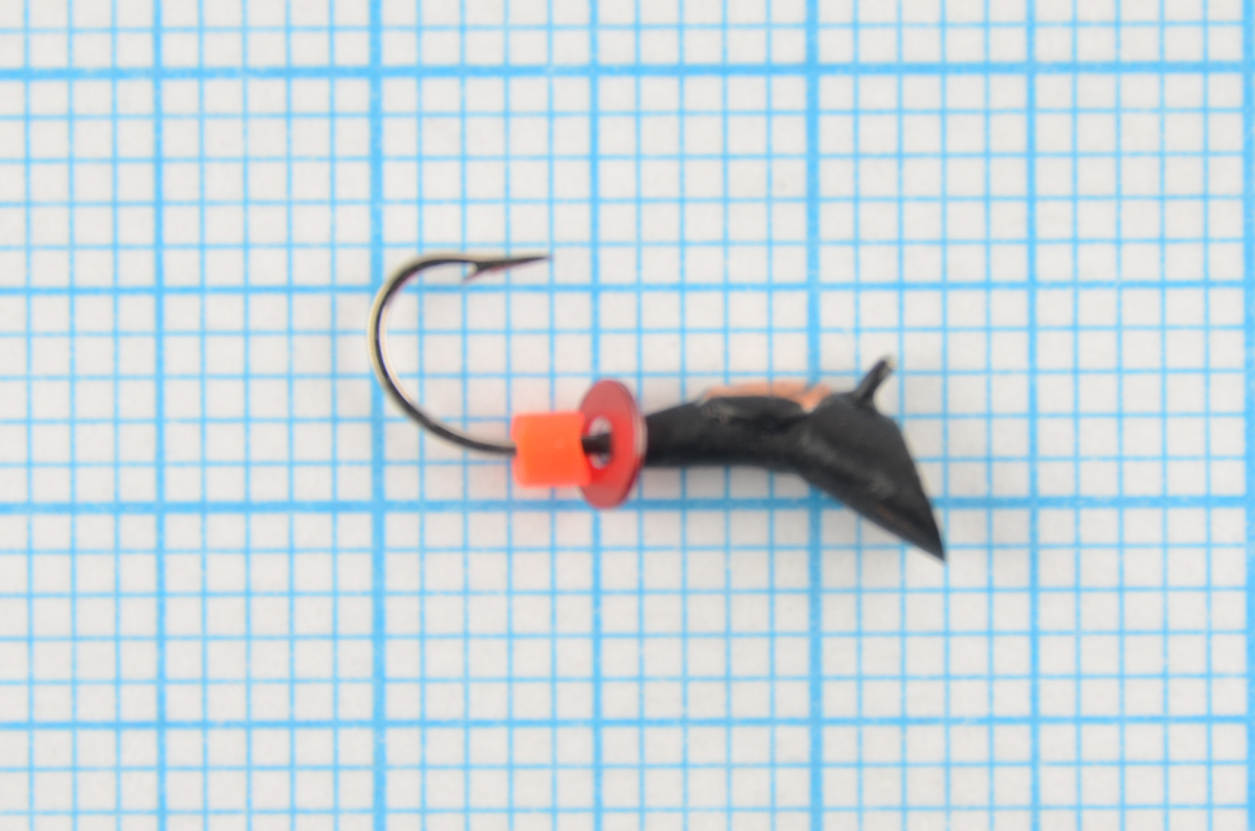 Мормышка Wormix точеная вольфрамовая Перевертыш d=2.5 со спилом с медной коронкой арт. 4303