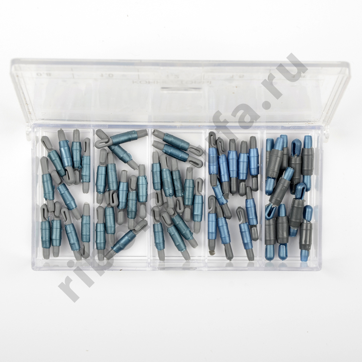 Набор коннекторов в коробочке СВ-01серо-синий перламутр (100*50*17мм) (50шт/уп) ТК