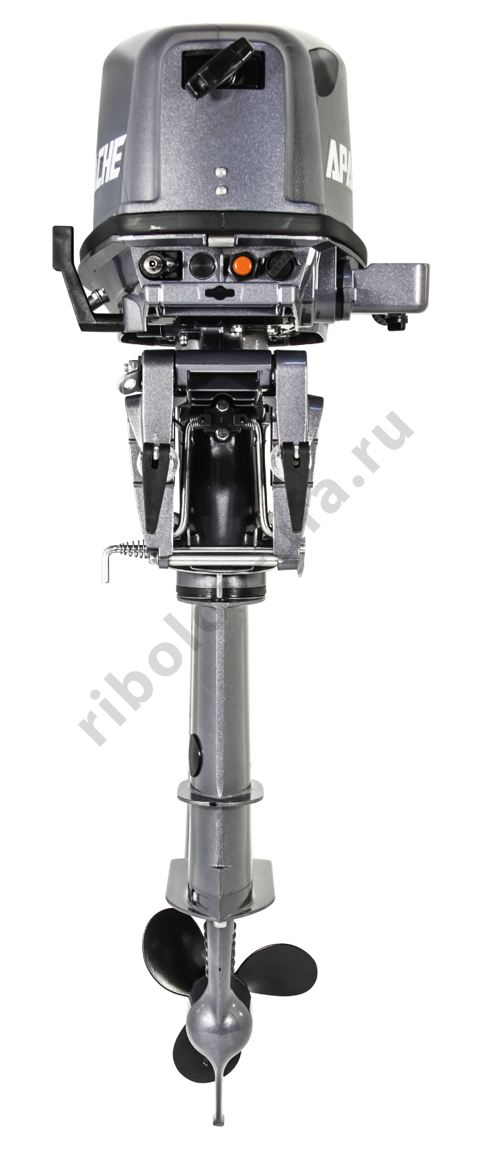 Лодочный мотор 2-х тактный Apache T 5 BS с баком 12 л+ шланг